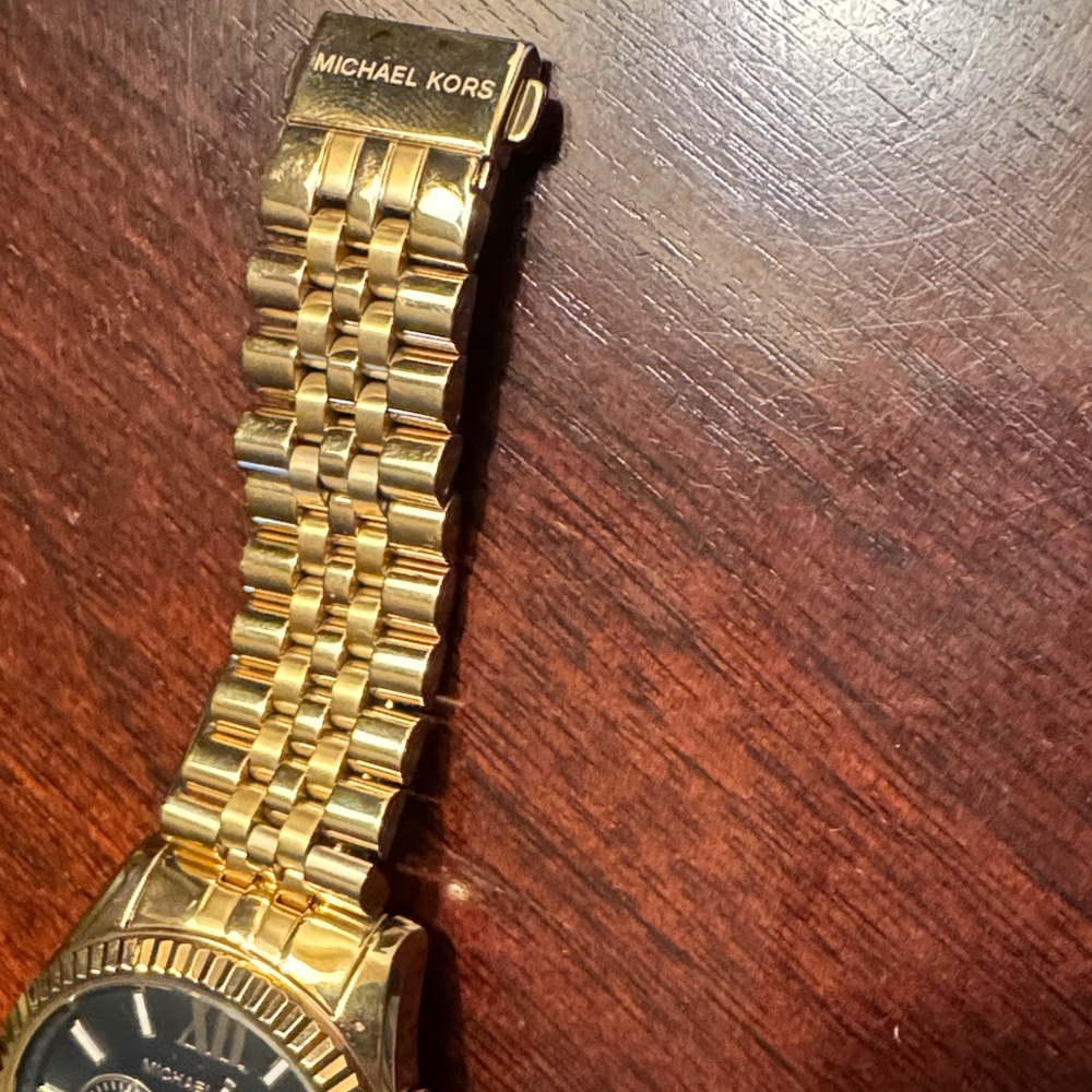 Michael Kors Gold Chronograph Watch with Black Face - Picture 4 of 7